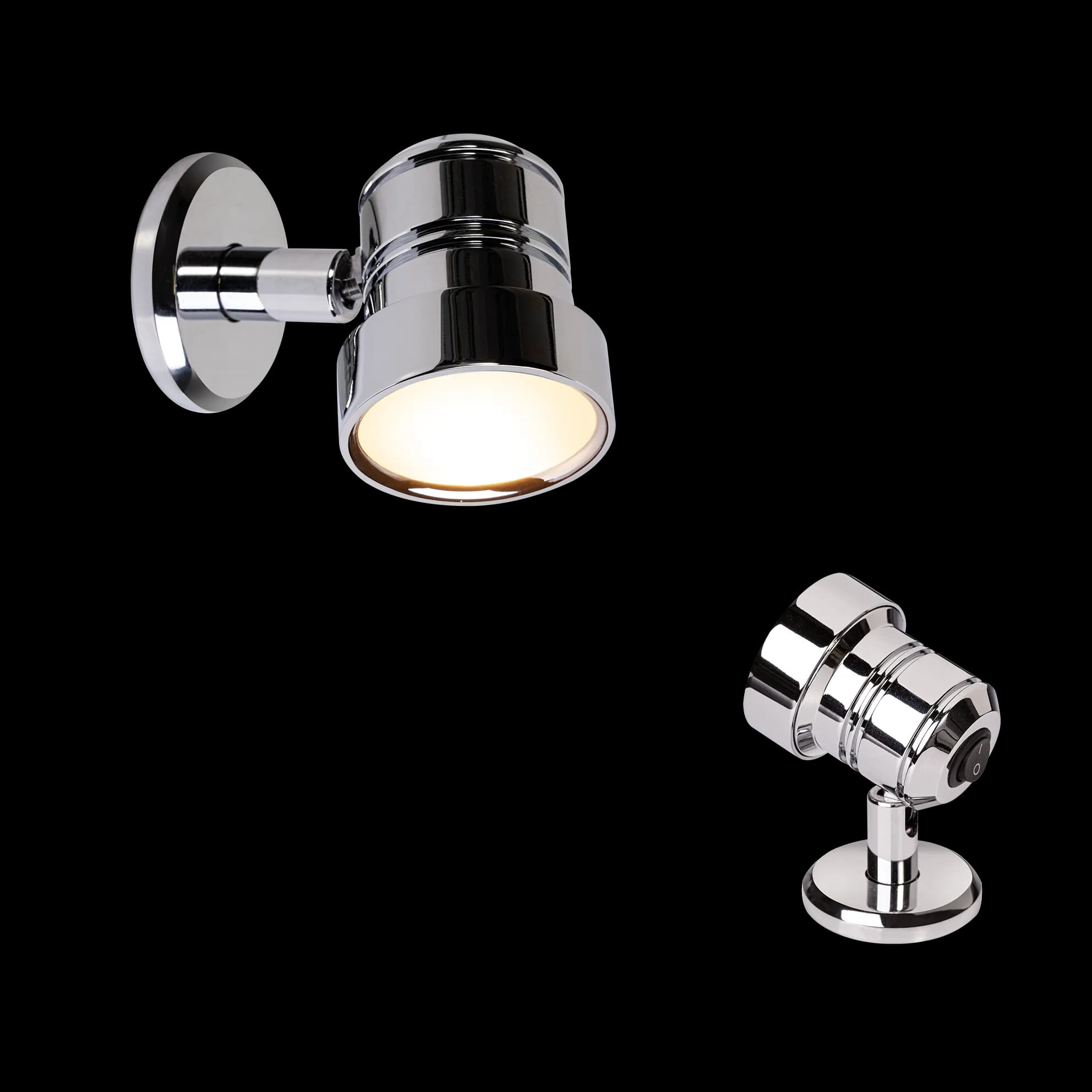 Philly Adjustable Reading light, Chrome, 3W 8-32VDC, 3000K, IP40, Screw, CRI >80