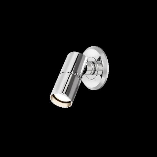 Sirio: Adjustable Reading Lamp, 1W, 3000K, 16-32VDC, Chrome, Surface Mount