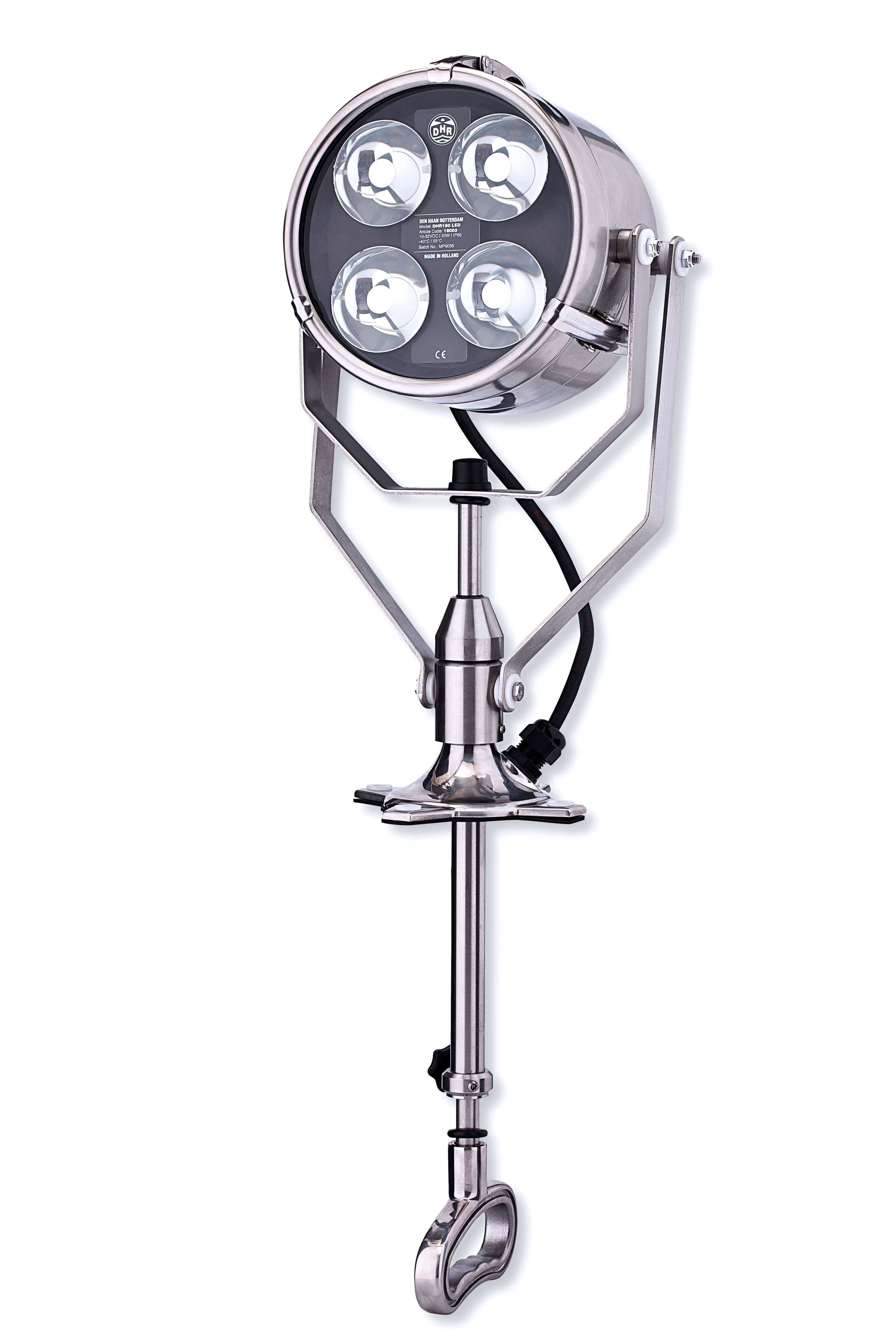 DHR180 Bracket Cabin Controlled LED Searchlight 180mm, 10-32VDC, 20W, 316SS