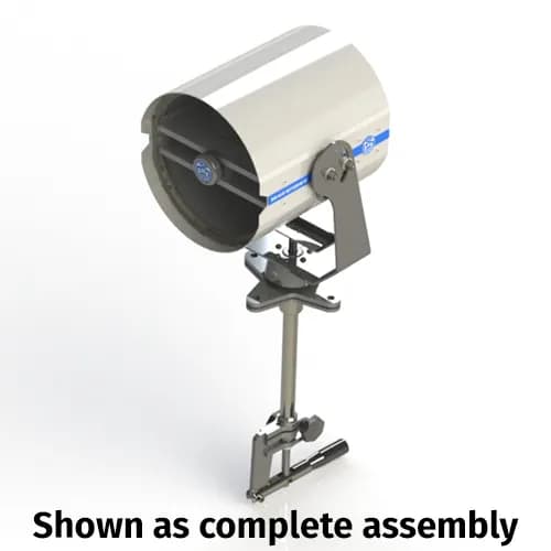 DHR230-Cabin Controlled Searchlight 230mm 90-305 75W, White Powder Coated Aluminum  (Drum Only)
