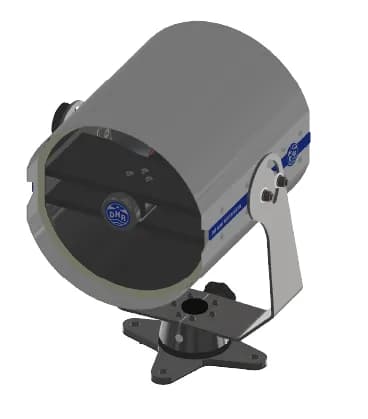 DHR230-Deck Controlled Searchlight 230mm 90-305VAC, 75W, White Powder Coated Aluminum