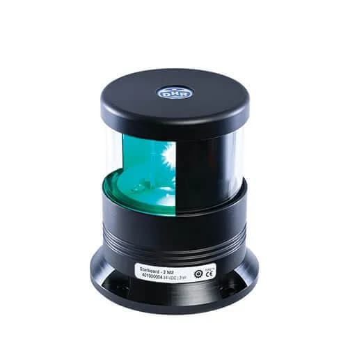 DHR40 Starboard Green LED, Base-Mount, Black, 24V (4.2W), 2NM, IP66, 112.5°