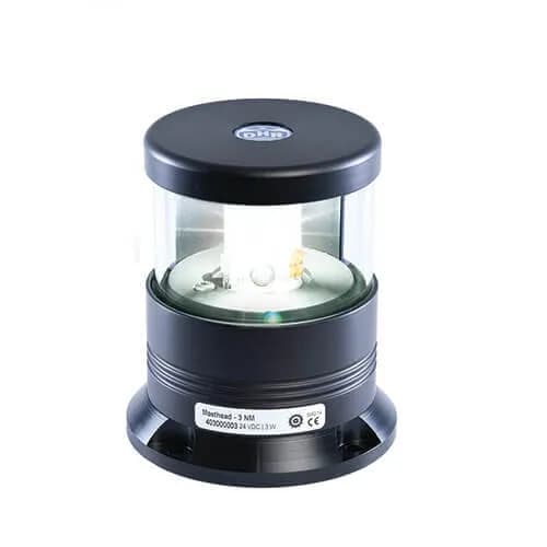 DHR40 All-Round White LED, Base-Mount, Black, 24V (4.1W), 2NM, IP66, 360°