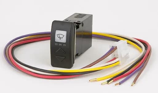 CT41 Compact, Full-Function Electronic Wiper Wiper Control Switch for One Wiper, 12/24V