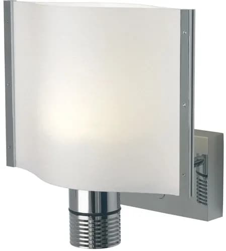 Rostock, LED, Chrome, White Shade Built-in Dimmer, 10-30VDC