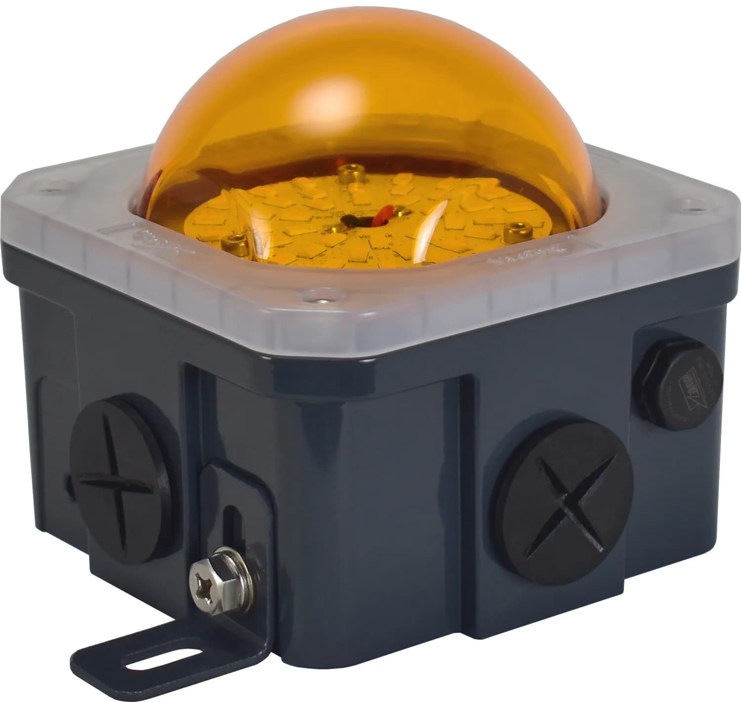 Offshore Series LED JBOX Light, 90-264VAC, 10W Alum Housing, PC Lens, Amber Lens, IP68