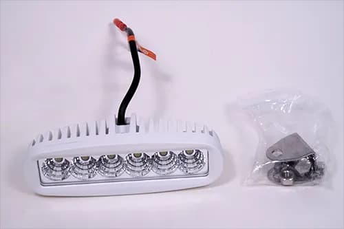 Bracket-Mount LED Cockpit & Deck Light with 4" Cable and Male(+) & Female (-) Ancor Snap Plugs