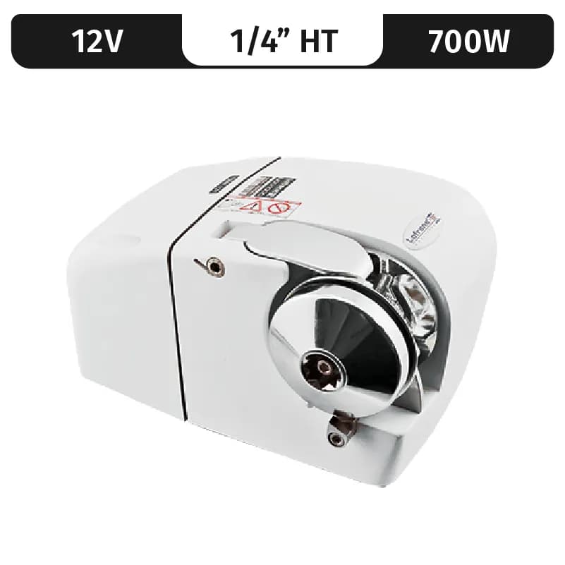 LION 1000, WHITE, 12VDC, 700W 1/4"HT GYPSY, FREE FALL