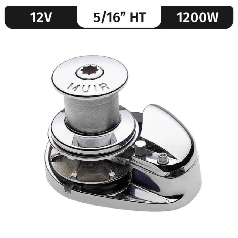 Storm VRC1250, Stainless Steel, 12V, 1200W Capstan, Vert. Rope/Chain Windlass f/ 5/16"HT/BBB