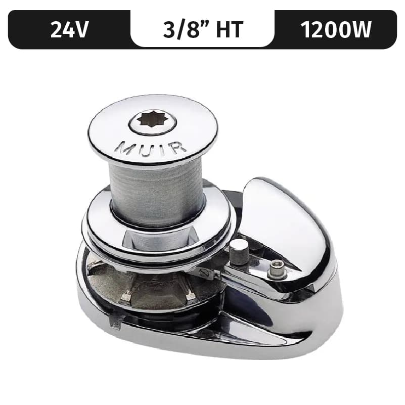 Storm VRC1250, Stainless Steel, 24V, 1200W Capstan, Vert. Rope/Chain Windlass f/ 3/8"HT