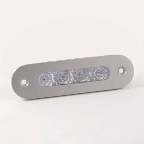 LED Courtesy Light 1039 Series 24V Titan Aluminum, Red Light