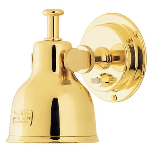 Cabin Lamp LED, Medium, PVD Brass, 10-30VDC, 1 x 1W LED