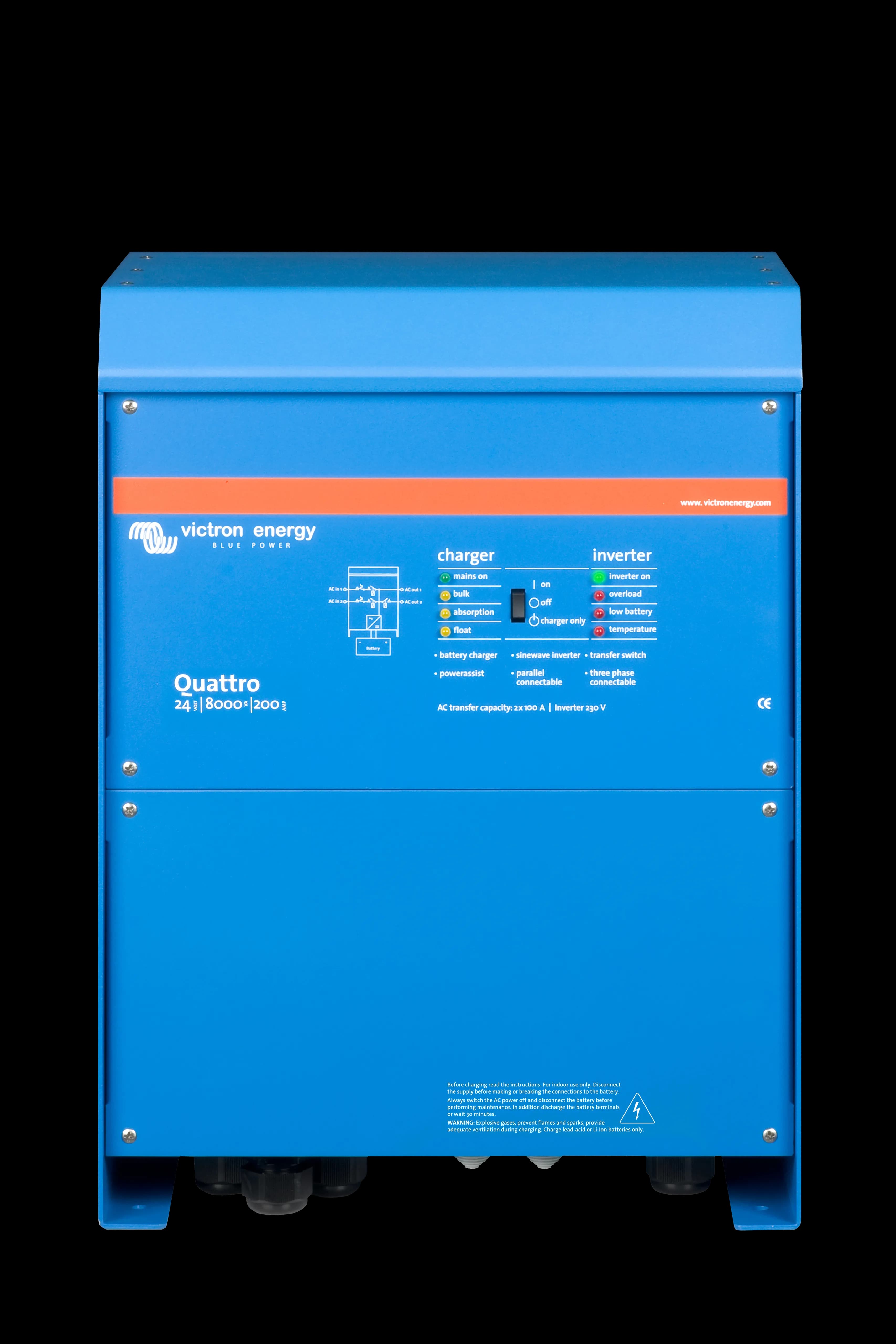 Quattro Inverter/Charger 24/8000/200 100/100 230VAC VE.Bus