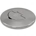Lid for deck filler, stamped AISI316/Plastic (POM) Heat black oxidation (HBO)