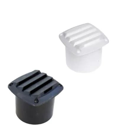 Louvered ventilator 85 x 85 mm for a 75 mm tube. (dull black)
