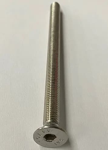 Screw, M8 x 120 Flat Head, SS for use with Fin Shaft Covers