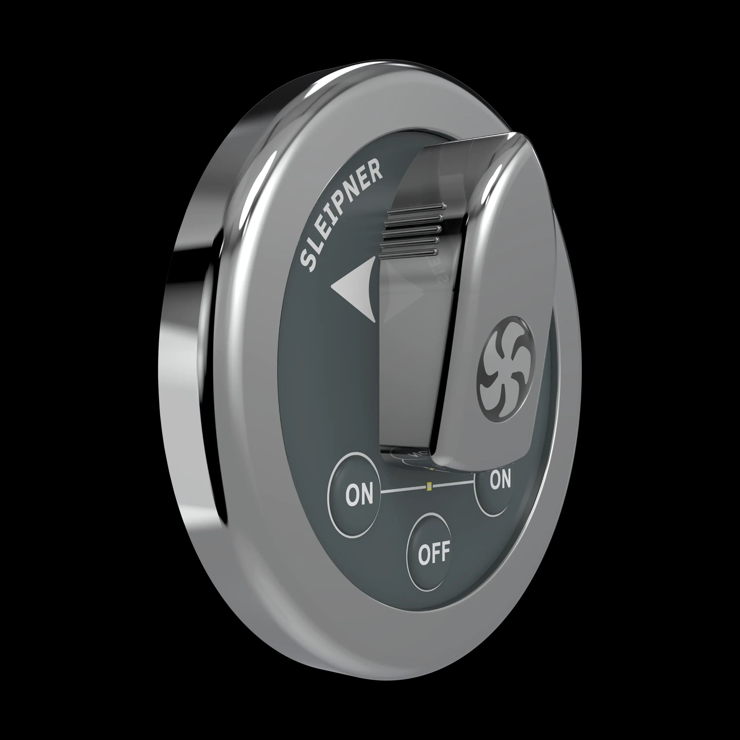 Panel, Boat-shaped Docking Control 12/24v Chrome Bezel, 12/24V, 5-wire, 2" cutout