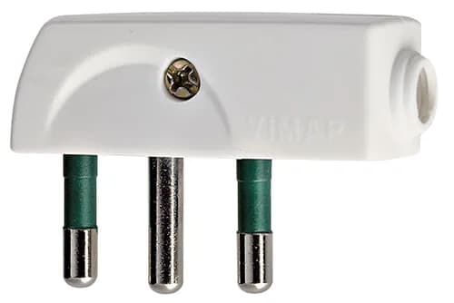 Supernova Italian Plug, SPA17, 90dg Cable Entry, 2P+E, 16A-250V, Sicury, White