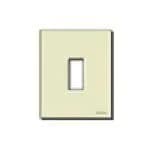 Plate: Resin, Ivory, 1 Module, Snap Fixing *Surcharge may apply if buying <20*