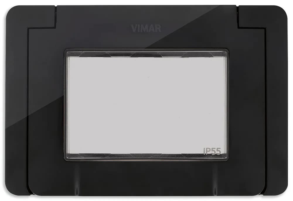 NEVE UP: IP55 cover 3-Module + screws black 