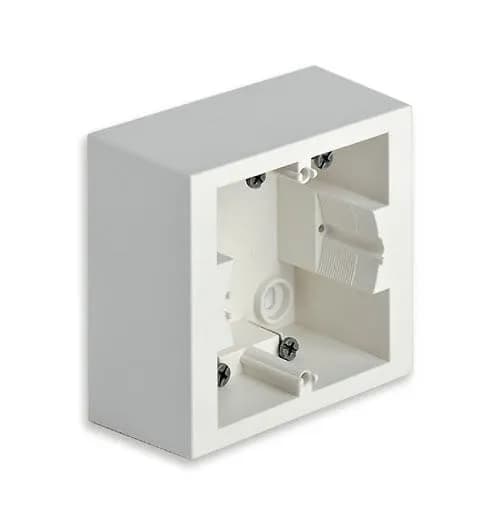 Mounting Box: 1-2M Surface Mnt Ivory, Idea/Plana/Eikon