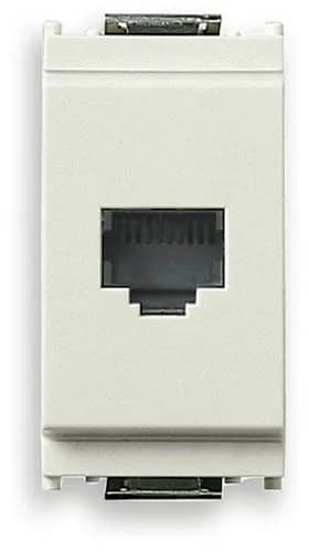 Idea Connector, RJ11 Phone Jack 6-Position/4-Conductor, Screw Terminals, White