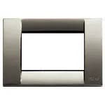 PLATE: METAL, BLACK CHROME, 3M SQUARE, IDEA