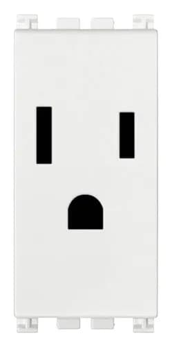 Arke Series USA/SASO Outlet, 15A/127V, 2P+E Security, White
