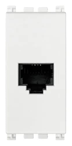 Arke RJ11 Phone Jack, 6-Position/4-Conductor 1 Module, White