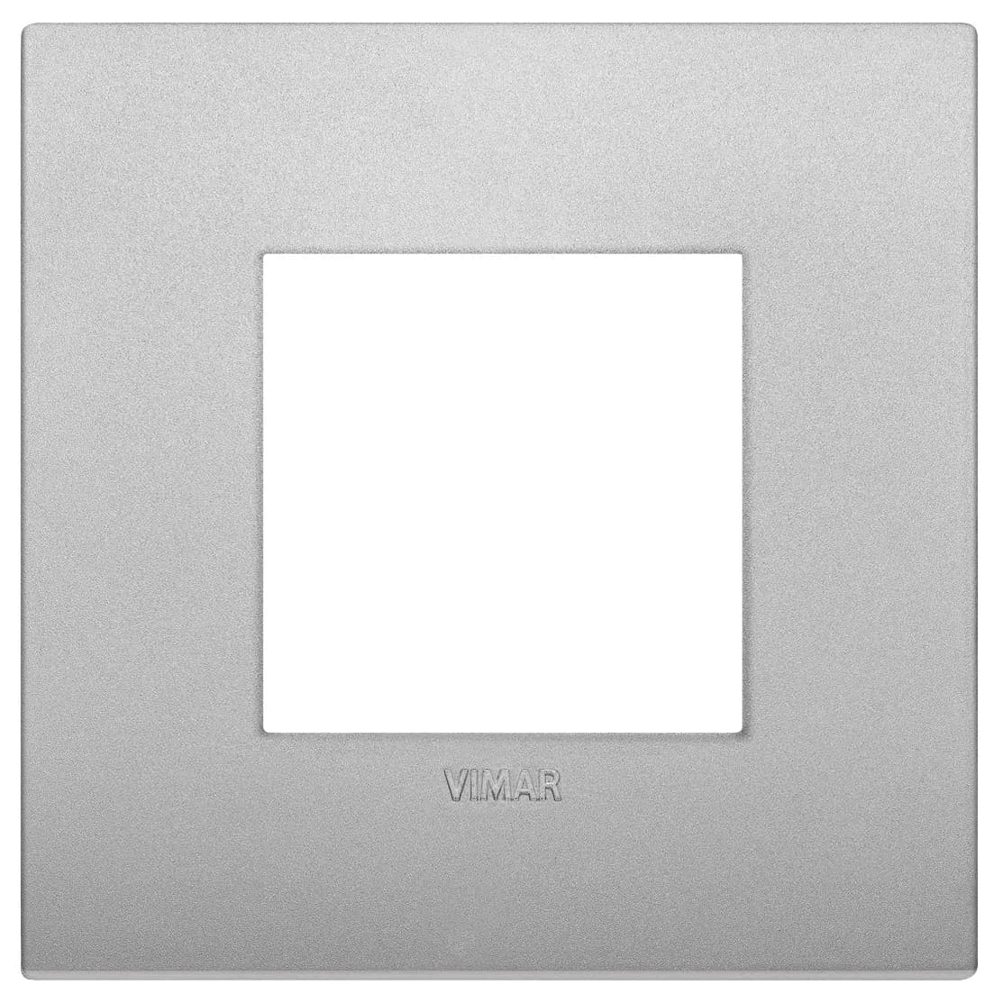 Cover plate: 2M, Arke, Classic Technopolymer, Matte Silver