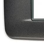 Eikon Round Cover Plate, Matte Anthracite Die-Cast Metal, 2 Module