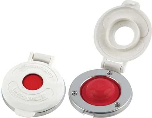 Lofrans Low Amperage Footswitch with White Cover Stainless Steel Bezel, Red Boot (Down) product image Lofrans Low Amperage Footswitch with White Cover Stainless Steel Bezel, Red Boot (Down) product image